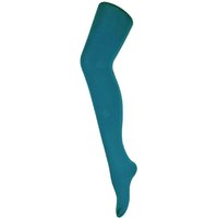 Sock Snob Women's 1 Pack 80 Den Opaque Coloured Soft Winter Fashion Tights in Teal | Size: Large