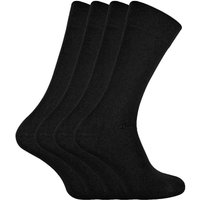 Sock Snob Men's 4 Pack Bamboo Crew Dress Socks in Black | Size: 7-11
