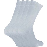Sock Snob Women's 4 Pack Luxury Bamboo Crew Dress Socks in White | Size: 4-8