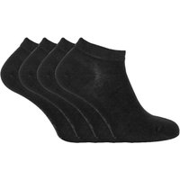 Sock Snob Men's 4 Pack Luxury Bamboo Low Cut Trainer Socks in Black | Size: 7-11