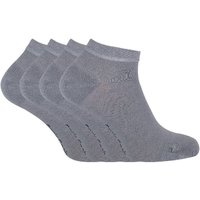 Sock Snob Men's 4 Pack Luxury Bamboo Low Cut Trainer Socks in Grey | Size: 7-11