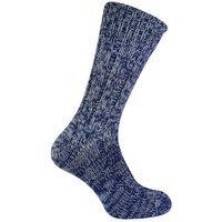 Sock Snob Men's 1 Pack Thick Warm 100% Wool Hiking & Walking Socks in Blue | Size: 6-11