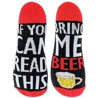 Sock Snob Men's 1 Pack If You Can Read This Socks Bring Me... Socks in Red | Size: 6-11