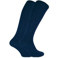 Sock Snob Women's 2 Pack Knee High Bamboo Socks in Navy | Size: 4-7