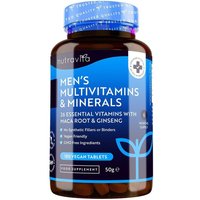 Nutravita Men's Multivitamins & Minerals 180 Vegan Tablets in White