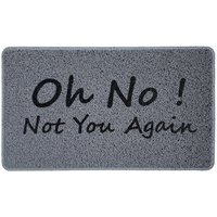 Nicoman Spaghetti Novelty UV Print Funny Door Mat Grey 75 x 45cm - Oh NO, Not You Again | Size: 44 cm x 70 cm