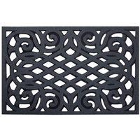 Nicoman Victorian Style Outdoor Door Mat - Heavy Duty Non-Slip Entrance Mat in Grey | Size: 60 cm x 90 cm
