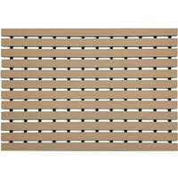 Nicoman PVC Duckboard Anti Slip Shower Mat Bath Mat 61cm x 43cm in Beige | Size: 61 cm x 43 cm