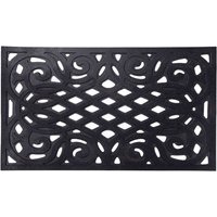 Nicoman Victorian Style Outdoor Door Mat - Heavy Duty Non-Slip Entrance Mat in Black | Size: 40 cm x 60 cm