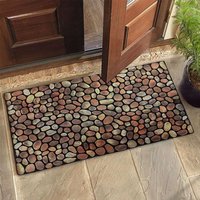 Nicoman Stone Pebble Design Indoor & Outdoor Mat in Brown | Size: 40 cm x 60 cm