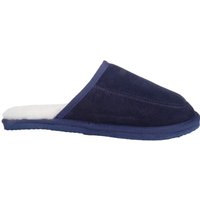 SNUGRUGS Men's Jesse, Suede Wool Mule Open Back Slippers with Lightweight Sole in Navy | Size: 8