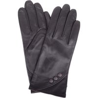 SNUGRUGS Women's Soft Leather Stylish Winter Glove / Gloves with Button Design in Black | Size: XL
