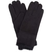 SNUGRUGS Women's Luxury Genuine Sheepskin Cosy Cold Winter Gloves with Toscana Cuff in Black | Size: Medium