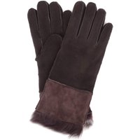 SNUGRUGS Women's Luxury Genuine Sheepskin Cosy Cold Winter Gloves with Toscana Cuff in Brown | Size: Large