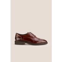 Oswin Hyde Men's Flint Leather Oxford Lace Up in Brown | Size: 11