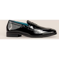 Oswin Hyde Men's Dayton Patent Leather Loafer in Black | Size: 12