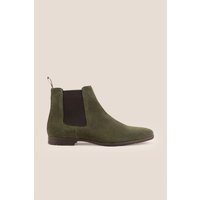 Oswin Hyde Men's Darwin Suede Chelsea Boots in Green | Size: 8