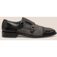 Oscar Leather Tweed Monk Strap