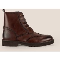 Graham Leather Lace up Brogue Boots Dark