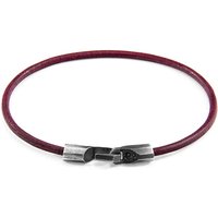 & Talbot Silver & Round Leather Bracelet cm