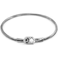 ANCHOR & CREW Men's Tenby Mooring Silver Chain Bracelet | Size: 23 cm