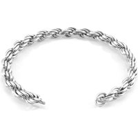 ANCHOR & CREW Men's Royal Sail Silver Chain Bangle | Size: 23 cm