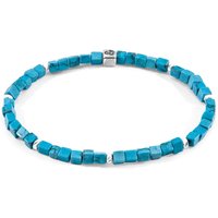 ANCHOR & CREW Men's Tekapo Silver & Stone Bracelet in Blue | Size: 23 cm