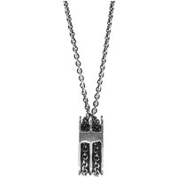 ANCHOR & CREW Men's Rothesay Pulley Silver Necklace Pendant | Size: 22 inches