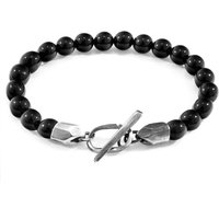 & Tinago Silver & Stone Beaded Bracelet cm