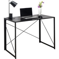 House of Home Wooden Folding Office Desk Foldable Computer & Study Table Ideal for Laptops & Coffee in Black