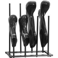 House of Home 4 Pair Dryer Metal Welly Walking Boot Stand Shoe Rack Garden Shed Home Storage in Black