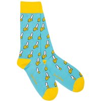 Swole Panda Women's Seamless Bamboo Socks - Blue Banana in Bright Blue | Size: 4-7