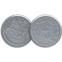 Teenage Mutant Ninja Turtles Set of 4 Embossed Metal Coasters in Metallics