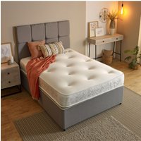 Starlight Beds Galaxy Tufted Memory Foam Hybrid Spring 21cm Deep Mattress in White | Size: Small Double
