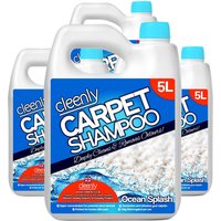 cleenly Carpet Cleaning Shampoo Odour Remover Ocean Fragrance 4 x 5L in Blue