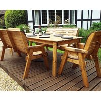 Charles Taylor Trading Eight Seater Rectangular Table Set (with chairs & benches) in Brown
