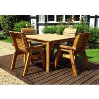 Charles Taylor Trading Four Seater Square Table Set in Brown