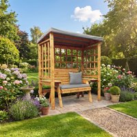 Charles Taylor Trading Wentworth Two Seater Arbour Grey in Brown