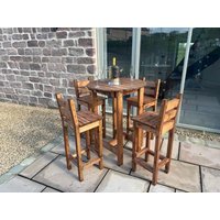 Charles Taylor Trading Deluxe Alfresco Bar Set Four Seater in Brown