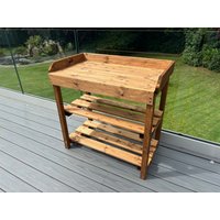 Charles Taylor Trading Deluxe Davenport Utlity/BBQ Table Large in Brown
