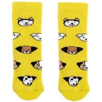 Squelch Wellies Childs Wellie Socks 3-6 Yrs Dogs in Yellow | Size: 3-6 Years