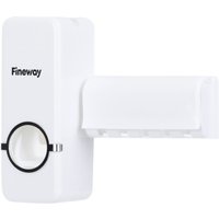 FINEWAY Automatic Toothpaste Dispenser with Holder in White
