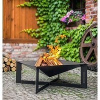 Norfolk Leisure Lifestyle Cuba 70cm Metal Fire Bowl in Black