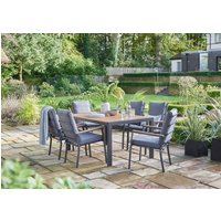 Norfolk Leisure Lifestyle Easton Six Seater Dining Set with Cushions in Stone