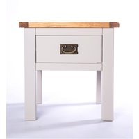 Cabinet Bits Argenta Light Grey 1 Drawer Side Table Brass Drop Handle