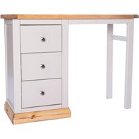 Cabinet Bits Bomporto 3 Drawer Desk - Dressing Table Chrome Knob in Light Grey