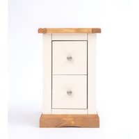 Cabinet Bits Trevi 2 Drawer Petite Bedside Table in Off-White