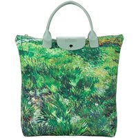 Signare Foldable Shopper Tote Bag Van Gogh Long Grass in Green