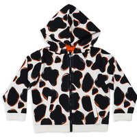 Lucy & Sam Black Cow Reversible Hooded Jacket | Size: 4-5 Years