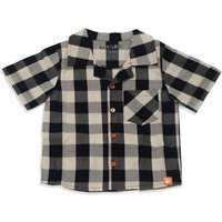 Lucy & Sam Black Check Short Sleeve Shirt | Size: 18-24 m